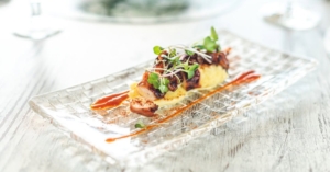 Pulpo con cremoso de patatas